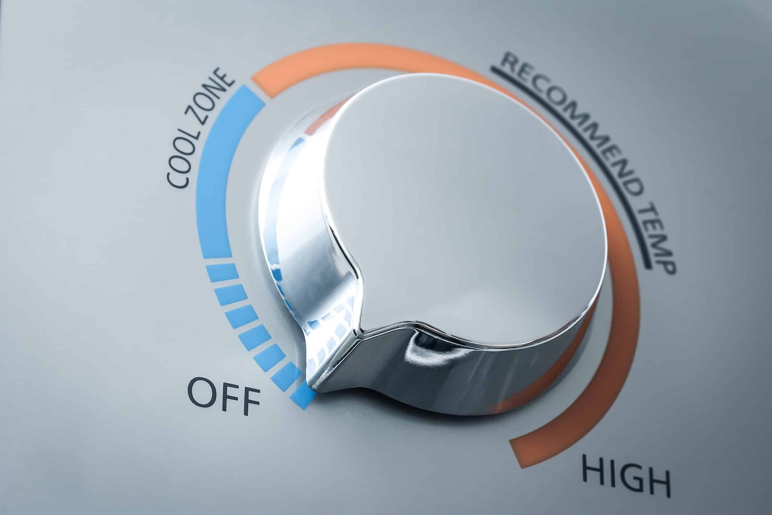 settings shown on a water heater settings shown on a water heater