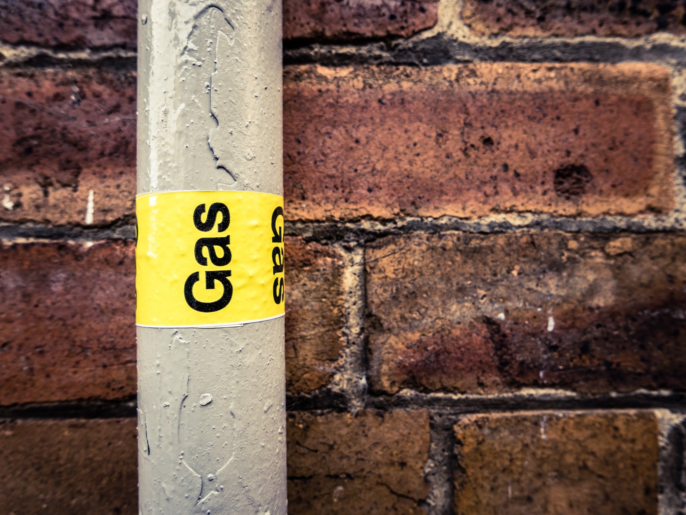 gas pipe outside of a home