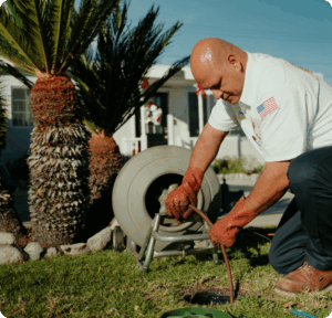 Kahuna Comfort professional technician arriving for a residential plumbing service in Anaheim.