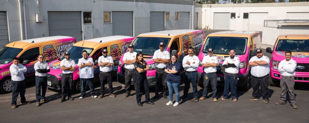 Kahuna Comfort service vehicle in Anaheim — formerly Home X Plumbing & HVAC.