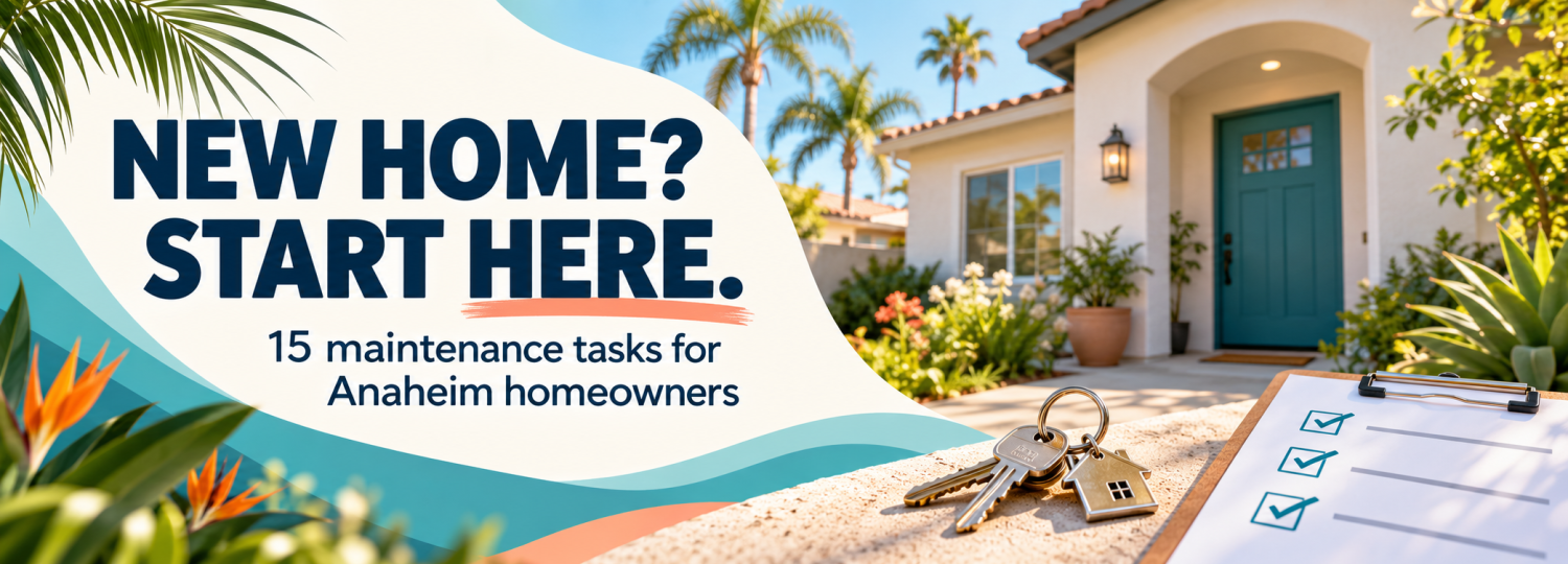 First-Time Homeowner in Anaheim? Start With These 15 Maintenance Tasks